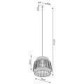 Lampa wisząca BRILO czarny E27 1x15W IP20 SL.1253 SOLLUX