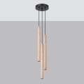 Lampa wisząca PASTELO 3P drewno G9 3x8W IP20 SL.1268 SOLLUX
