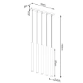 Lampa wisząca PASTELO 5L drewno G9 5x8W IP20 SL.1269 SOLLUX