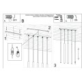 Lampa wisząca PASTELO 5L drewno G9 5x8W IP20 SL.1269 SOLLUX