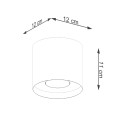 Plafon MIKA czarny GU10 1x10W IP20 SL.1281 SOLLUX