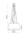 Żyrandol OTTO 50 biały E27 5x60W IP20 SL.0743 SOLLUX