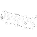 Plafon VERDO 4 biały GU10 4x10W IP20 SL.1289 SOLLUX