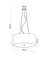 Żyrandol OTTO 70 biały E27 6x60W IP20 SL.0789 SOLLUX