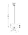 Żyrandol SKALA 30 biały E27 3x60W IP20 SL.0755 SOLLUX