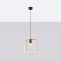 Lampa wisząca ARIES naturalne drewno E27 1x15W SL.1310 SOLLUX