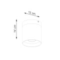 Plafon RIF czarny GU10 1x10W SL.1349 SOLLUX