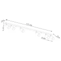 Plafon WINX 6L czarny/chrom GU10 6x10W SL.1372 SOLLUX
