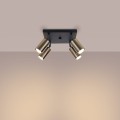 Plafon WINX 4 czarny/złoty GU10 4x10W SL.1386 SOLLUX
