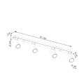 Lampa sufitowa RING 4L zielony oliwkowy 4xGU10 SL.1504 SOLLUX