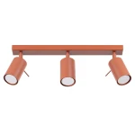 Nowoczesna lampa sufitowa RING 3L – listwa z 3 ruchomymi reflektorami w odcieniu ochra czerwona SL.1508 SOLLUX