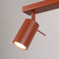 Nowoczesna lampa sufitowa RING 3L – listwa z 3 ruchomymi reflektorami w odcieniu ochra czerwona SL.1508 SOLLUX