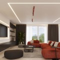 Nowoczesna lampa sufitowa RING 3L – listwa z 3 ruchomymi reflektorami w odcieniu ochra czerwona SL.1508 SOLLUX