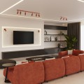 Nowoczesna lampa sufitowa RING 3L – listwa z 3 ruchomymi reflektorami w odcieniu ochra czerwona SL.1508 SOLLUX