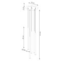 PASTELO 5P – designerska lampa wisząca w odcieniu zielonej oliwki, idealna do jadalni 5xG9 SL.1522 SOLLUX