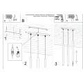 Lampa wisząca PASTELO 3 nowoczesna z trzema tubami w ochra czerwieni subtelny akcent w salonie lub jadalni SL.1526 SOLLUX