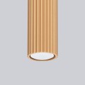 Cylindryczna lampa sufitowa 40 cm złota KARBON pionowy wzór GU10 SL.1552 SOLLUX