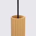 Ozdobna lampa wisząca KARBON, zwisy na złotej rozecie ryflowane klosze SL.1557 SOLLUX