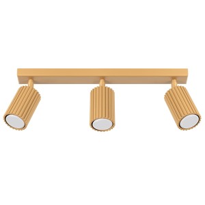 Listwa sufitowa z trzema złotymi reflektorkami na GU10 z serii KARBON SL.1562 SOLLUX