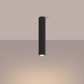 Cylindryczna lampa sufitowa czarna 40 cm KARBON pionowy wzór GU10 SL.1571 SOLLUX