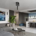 Cylindryczna lampa sufitowa czarna 40 cm KARBON pionowy wzór GU10 SL.1571 SOLLUX