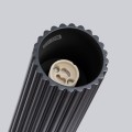 Tuba sufitowa rurka 60cm z eleganckim ryflowaniem czarna KARBON do salonu na GU10 SL.1572 SOLLUX