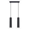 Lampa wisząca z dwoma zwisami i czarnymi ryflowanymi kloszami, seria KARBON SL.1574 SOLLUX