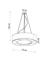 Żyrandol SATURNO SLIM 70 czarny E27 6x60W IP20 SL.0754 SOLLUX