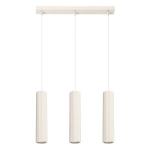 Minimalistyczna lampa wisząca KARBON z trzema zwisami i beżową podsufitką 3xGU10  SL.1594 SOLLUX