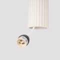 Lampa wisząca trzy cylindryczne beżowe klosze z eleganckim żłobieniem KARBON na GU10 SL.1595 SOLLUX
