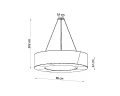 Żyrandol SATURNO SLIM 90 biały E27 8x60W IP20 SL.0797 SOLLUX