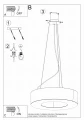 Żyrandol SATURNO SLIM 90 biały E27 8x60W IP20 SL.0797 SOLLUX