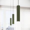 Elegancka lampa wisząca KARBON z trzema zwisami i oliwkową podsufitką 3xGU10  SL.1613 SOLLUX