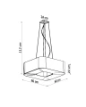 Żyrandol URANO 60 czarny E27 8x60W IP20 SL.0784 SOLLUX