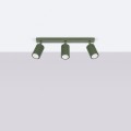 Lampa podsufitowa, ruchome reflektorki na listwie KARBON zielono oliwkowa 3xGU10 SL.1619 SOLLUX