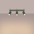 Lampa podsufitowa, ruchome reflektorki na listwie KARBON zielono oliwkowa 3xGU10 SL.1619 SOLLUX