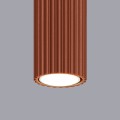 Cylindryczna lampa sufitowa tuba ryflowana czerwona na GU10 KARBON  SL.1629 SOLLUX