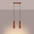 Lampa wisząca z dwoma zwisami czerwone klosze, seria KARBON SL.1631 SOLLUX