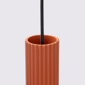 Lampa wisząca cylindryczne czerwone klosze z nowoczesnymi żłobieniami KARBON 3xGU10 SL.1633 SOLLUX
