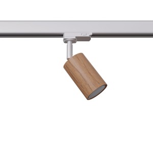Reflektorek szynowy 3 fazowy ruchomy BERG naturalne drewno GU10 biały - MYL.00181 Make Your Light