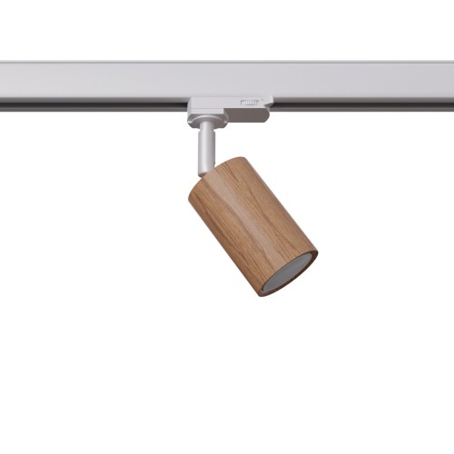 Reflektorek szynowy 3 fazowy ruchomy BERG naturalne drewno GU10 4000K 7W 530lm biały - MYL.00183 Make Your Light