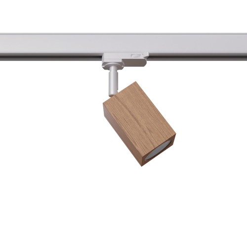 Reflektorek szynowy 3 fazowy ruchomy KEKE dąb GU10 4000K 7W 530lm biały - MYL.00189 Make Your Light