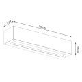 Kinkiet VEGA 50 beton E27 2x60W IP20 SL.0993 SOLLUX