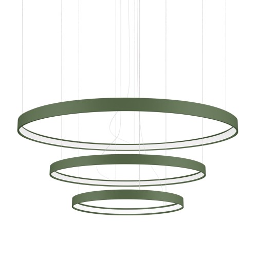 Żyrandol RIO 3 55/78/110 zielona oliwka LED 4000K TH.382 THORO