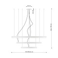 Żyrandol RIO 3 55/78/110 ochra czerwona LED 3000K TH.402 THORO
