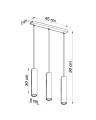 Lampa wisząca LAGOS 3L biały GU10 3x40W IP20 SL.0325 SOLLUX