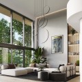 Lampa wisząca RIO 5 55/55/78/110/110 czarna LED 3000K TH.496 THORO