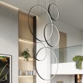 Lampa wisząca RIO 5 55/55/78/110/110 czarna LED 3000K TH.496 THORO