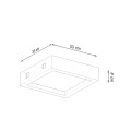 Plafon RIZA beton LED LEDx18W IP20 SL.0995 SOLLUX