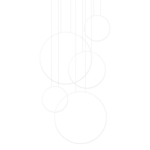 Lampa wisząca RIO 5 55/55/78/110/110 biała LED 4000K TH.543 THORO